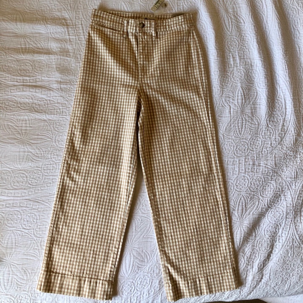 Madewell Gingham Emmett Pants (short)